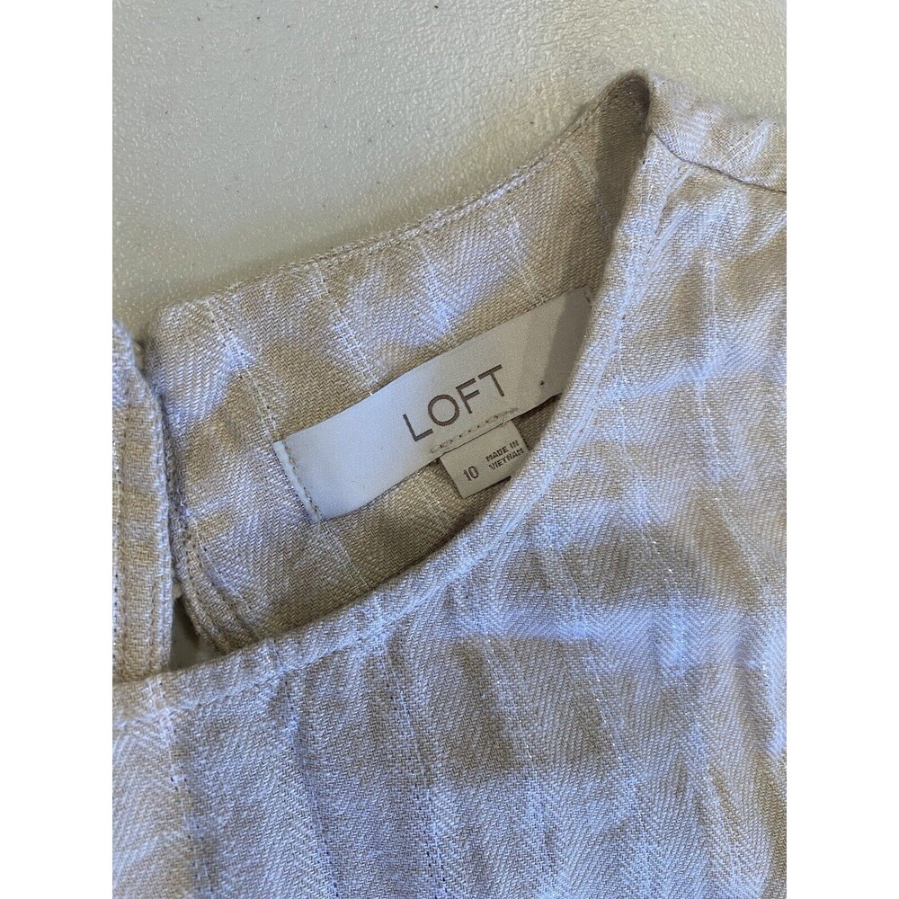 Light Taupe Sleeveless Shift Dress by Loft - Picture 3 of 5